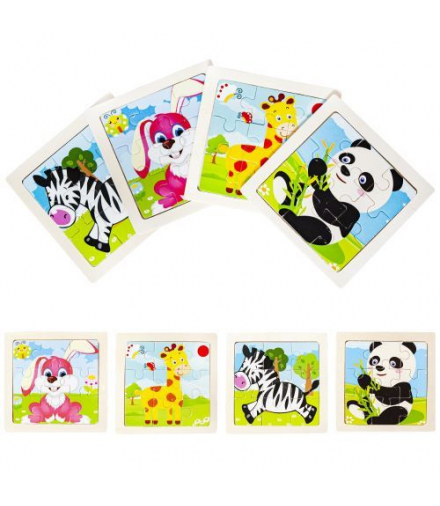 Układanka drewniana puzzle 4 szt. U10973 Iso Trade 14673