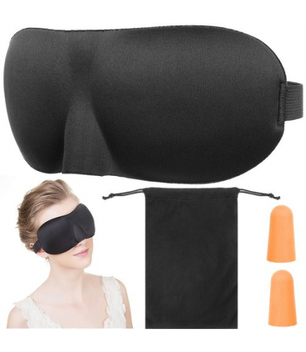 Opaska na oczy do spania + zatyczki do uszu Malatec 14926