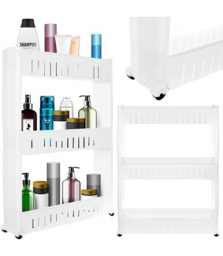 Półeczka kuchenna mobilna na kółkach biała Ruhhy 14947