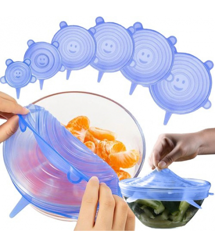 Pokrywki silikonowe zestaw 6 szt Ruhhy 14985