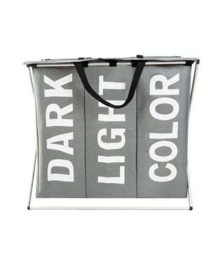 Kosz na pranie 3 komorowy na stelażu składany Ruhhy 14991