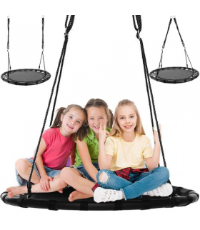 Huśtawka bocianie gniazdo 100 cm czarna Iso Trade 15004