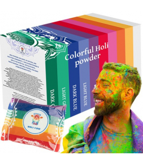 Kolorowy proszek Holi zestaw 10x100g Holi Cow 15275