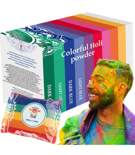Kolorowy proszek Holi zestaw 10x100g Holi Cow 15275