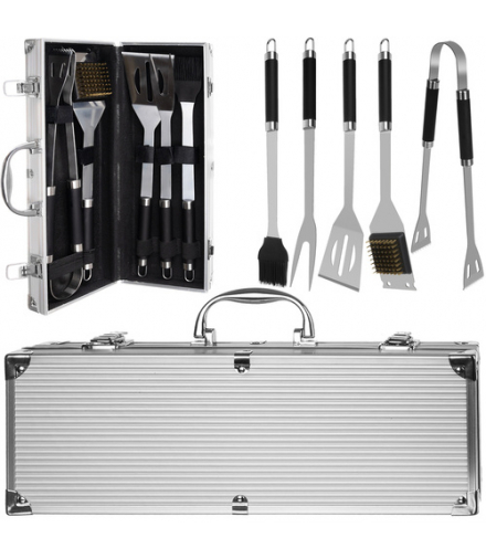 Przybory do grilla zestaw 5 akcesoriów + walizka Kaminer 15918
