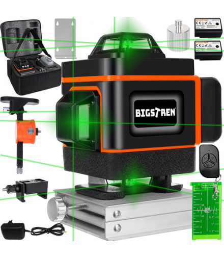 Poziomica laserowa 16-liniowa 360 stopni Bigstren 15932