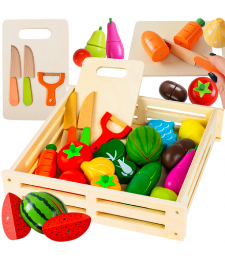 Warzywa do krojenia drewniane 21942 Iso Trade 16838