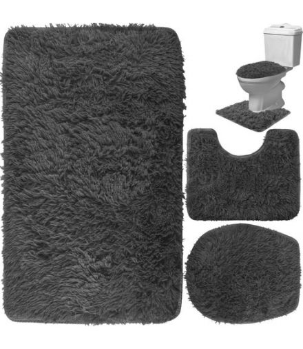 Dywanik łazienkowy zestaw szary Ruhhy 22061 16872