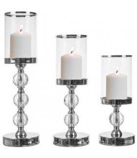 Świecznik lampion zestaw 3szt. Ruhhy 22314 16877