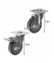 Kółka obrotowe zestaw 4szt. Malatec 22537 16878