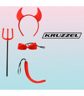 Strój diabełka zestaw 4 elementy S22140 Kruzzel 16895