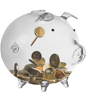 Skarbonka świnka szklana Ruhhy 22588 16991