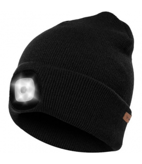 Czapka zimowa z latarką czarna Trizand 22663 16996