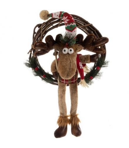 Wianek świąteczny na drzwi renifer Ruhhy 22316 17056