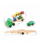 Tir drewniany laweta + zestaw autek 22698 Kruzzel 17073