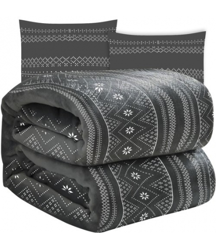 Koc 1,6x2m + 2x poszewka na poduszkę Ruhhy 22598 17194