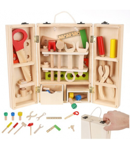 Skrzynka + zestaw narzędzi drewnianych 22697 Kruzzel 17224