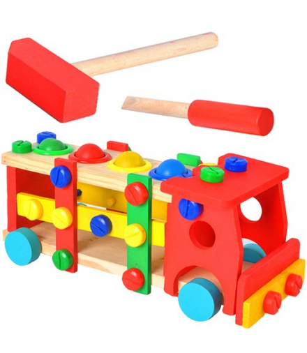 Ciężarówka edukacyjna drewniana 22372 Iso Trade 17252