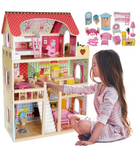 Domek drewniany dla lalek willa D11252 Kruzzel 17492