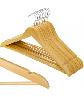 Wieszak na ubrania 10szt. drewniany Ruhhy 24492 17785
