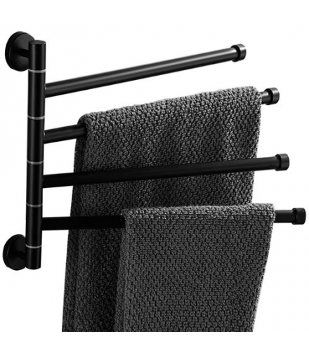 Wieszak łazienkowy na ręczniki czarny Ruhhy 24474 17796
