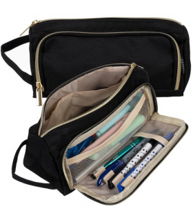 Piórnik rozkładany podwójny czarny Maaleo 24502 17820