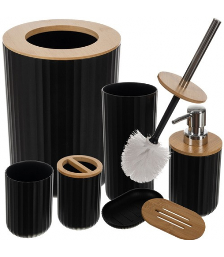 Zestaw akcesoriów łazienkowych czarny Ruhhy24636 17842
