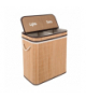 Kosz bambusowy na pranie dwukomorowy Ruhhy 24269 17970