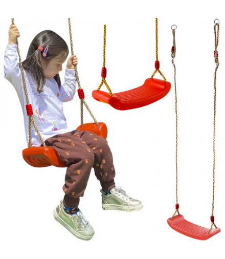 Huśtawka plastikowa czerwona 23555 Kruzzel 18074