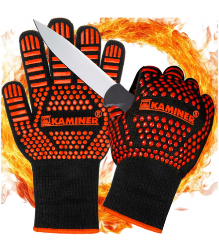 Rękawice do grilla żaroodporne 25416 Kaminer 18077