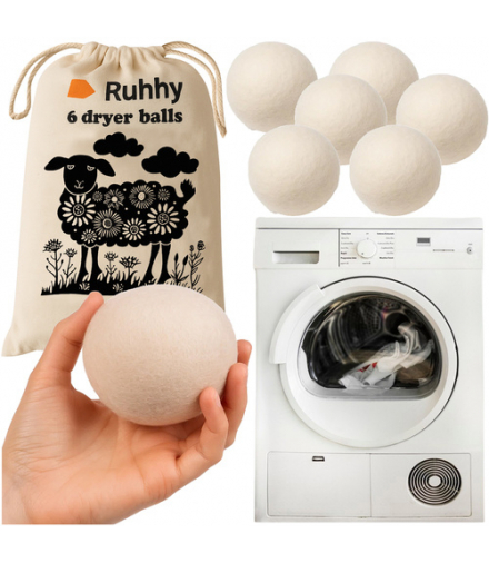 Kule wełniane do suszarki 6 szt. Ruhhy 25704 18173