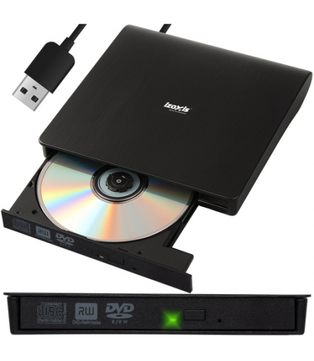 Napęd zewnętrzny + nagrywarka CD/DVD Izoxis 26083 Izoxis 18213