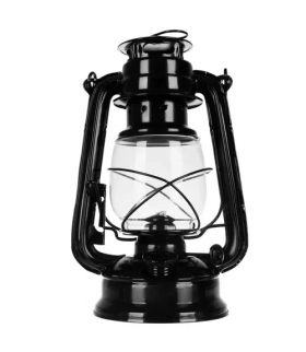 Lampa naftowa czarna 24cm Iso Trade 16176