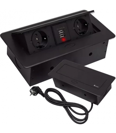 Gniazdo chowane w blat USB podwójne Izoxis 21446 Izoxis 16661