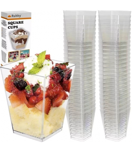Pucharki kwadratowe 50szt. 120ml Ruhhy 21164 16672