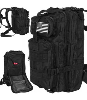 Plecak militarny czarny mały Trizand 17430