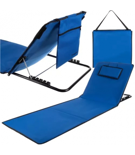 Mata plażowa z oparciem + poduszka Trizand 23617 17503