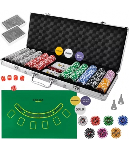 Poker zestaw 500 żetonów w walizce HQ 23529 Malatec 17512