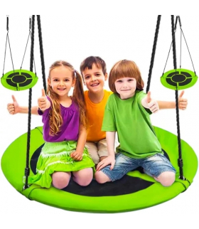 Huśtawka bocianie gniazdo 100cm ziel-czar 23514 Malatec 17546