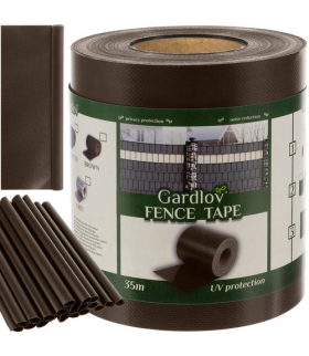 Taśma ogrodzeniowa 19cmx35m 630g/m2 brązowa 23707 Gardlov 17573