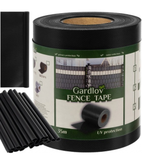 Taśma ogrodzeniowa 19cmx35m 630g/m2 czarna 23705 Gardlov 17575