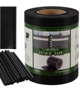 Taśma ogrodzeniowa 19cmx35m 450g/m2 czarna 23698 Gardlov 17603