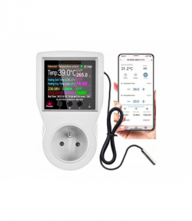 Termostat z gniazdem 230V WiFi Tuya LXE6258