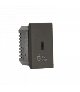 Ładowarka USB, K45, 5V, DC, 3,1A, 45×22,5mm, czarny, Maksymalna moc ładowania: 20W, USB: A Simon K126I/14