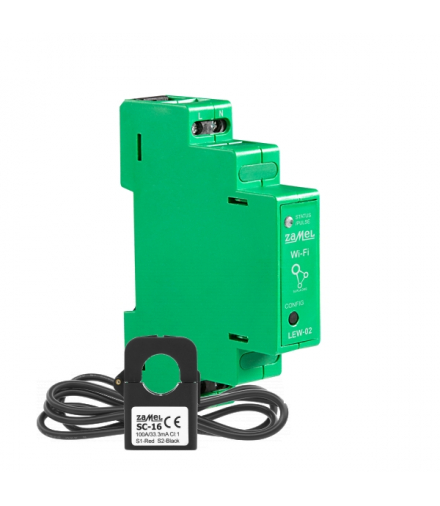 MONITOR ENERGII ELEKTRYCZNEJ 1-FAZOWY 100A WIFI LEW-02 Supla
