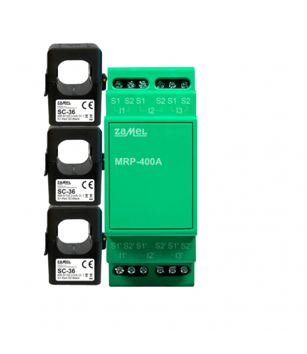 MODUŁ ROZSZERZEŃ PRZEKŁADNIKÓW Z PRZEKŁADNIKAMI PRĄDOWYMI 3x SC-36 (400A) ZESTAW MRP-400A Supla