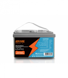 AKUMULATOR LITOWO-ŻELAZOWO-FOSFORANOWY BMS LiFePO4 LCD/Bluetooth 12.8V 100Ah 150A 1280Wh LXLFP100