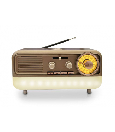 Radio RETRO MD-1314BT bluetooth,USB,TF,AUX,funkcja lampki,płynna regulacja jasności,akumulator LXMD1314G