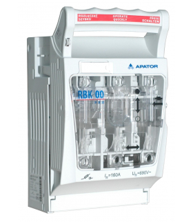 Rozłącznik izolacyjny bezpiecznikowy RBK 000 pro-M Montaż tablicowy Zaciski śrubowe (M8) do 70 mm2 APATOR 63-823191-021