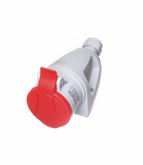 Gniazdo siłowe stałe MINI GSM 165, montaż natynkowy, 16 A, 5‑biegunowe, Elektromet 921860